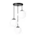 BRILAGI - Luster na sajli POLOS 3xE27/40W/230V prečnik 42 cm crna