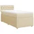 vidaXL vidaXL Box spring postelja z vzmetnico krem 100x200 cm blago, (21291888)