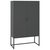 Visoka komoda antracit 80 x 35 x 135 cm čelična