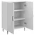 Kreveta Bijela visokog sjaja 66 x 34,5 x 89,5 cm