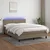 Vidaxl Box spring postelja z vzmetnico LED taupe 140x190 cm blago