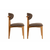 HANAH HOME Set 2 stolice Lionte Brown Dark Oak
