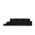 Atelier Del Sofa Cetvorosed sa bočnim stolicem - crna