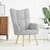 Vidaxl Relaksacijski stol Cloud Grey Fabric