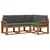 Set vanjskih sofa s jastukom 4 pcs Prirodna i antracit