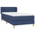Vidaxl Box spring postelja z vzmetnico modra 100x200 cm blago