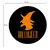 WallXpert okrugla zidna dekoracija od MDF-a HALMDF-006, silueta veštice i natpis Halloween, O 40 cm