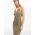 Desigual Pletena obleka bež/rjava