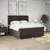 Vidaxl Box spring postelja z vzmetnico temno rjava 180x200 cm blago