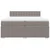 Vidaxl Box spring postelja z vzmetnico taupe 200x200 cm blago