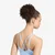 Modrček adidas 3 Stripes Studio All Me Light Support Bra Glow Blue L
