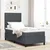 Vidaxl LED Box Spring Postelja Temno siva in bela 100 x 200 cm