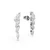 Swarovski Uhani MESMERA srebrna / bela
