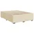 Vidaxl Box spring postelja z vzmetnico krem 140x190 cm blago
