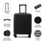 CabinFly Cruisair Expandable 55x40x23 Wizzair Suitcase Black 55x40x23cm Lufthansa, Turkish Airlines, SAS, Finnair, Austrian Airlines, LOT - 2.7kg