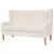 2-dijelni set sofa od tkanine krem bijeli