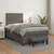 Vidaxl Box spring postelja z vzmetnico siv 120x200 cm umetno usnje