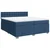 Vidaxl Box spring postelja z vzmetnico modra 200x200 cm blago