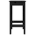 Barske stolice 2 kom crne 40 x 40 x 78 cm od masivne borovine