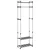 Stalak za odjeću s 3 razine srebrni 59x29x192 cm aluminijski