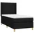 Greatstore Box spring postelja z vzmetnico LED črna 90x190 cm blago