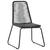 3-dijelni vrtni blagovaonski set od PVC ratana crni