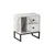 Hanah Home Noćni ormarić Glimmer, 45.2 x 50 x 29.5 cm, Bež-crni