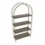 Hanah Home Linda polica za knjige 80 × 172 × 30 cm, antik / bronzano staklo
