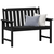 Vrtna klupa Crna 120 x 59 x 88 cm HDPE