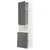 METOD / MAXIMERA Vis.elem.mikrotal. s vratima/2fioke, bela/Voxtorp tamnosiva, 60x60x240 cm