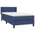 Vidaxl Box spring postelja z vzmetnico modra 90x190 cm blago