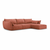 Rdeč kotni kavč (desni kot) Vanda - Mazzini Sofas
