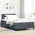Vidaxl LED Box Spring Postelja Temno siva 120 x 190 cm Žamet