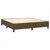 Vidaxl Box spring postelja z vzmetnico LED temno rjava 180x200cm blago