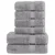 6-dijelni vrhunski set ručnika SOLUND sivi 600 gsm