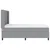 Vidaxl LED Box Spring Postelja Svetlo siva 160 x 200 cm blago