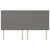 Vidaxl Vzglavje postelje temno sivo 180x5x118/128 cm blago