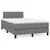 Vidaxl Box spring postelja z vzmetnico LED temno siva 120x190 cm blago