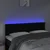 Vidaxl LED posteljno vzglavje črno 144x5x78/88 cm blago