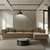ATELIER DEL SOFA Ugaona garnitura Sora (L1 O1 O1 1R POUFFE ) Brown