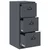 Kabinet za datoteke s ladicama Antracit 44 x 50 x 106.5 cm