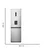 GORENJE Kombinovani frižider NRK619EAXL4WD, 207/97 l, No Frost, sivi