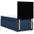 vidaXL Box spring postelja z vzmetnico modra 90x200 cm blago