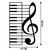 Opviq Zidna dekoracija Musical, 47x70 cm, 1.2 mm, Crna