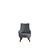 Atelier del Sofa Fotelja Cofi 87x102x72cm Svetlosiva