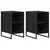 Noćni ormarić 2 pcs Crni hrast 39.5 x 30 x 50 cm