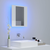 LED kupaonski ormarić s ogledalom sjajni bijeli 40 x 12 x 45 cm