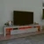 TV ormarić s LED svjetlima siva boja betona 230x36,5x40 cm