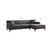 Atelier del Sofa Ugaona garnitura New Petra, D ugao, 250x69x145, Antracit