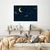 Slika speča luna med zvezdami - 40x30